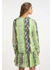 IZIA Damen Kleid Mit Reptilprint in Grün Mehrfarbig