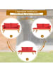 COSTWAY Gartenbank Schlafsofa in Rot