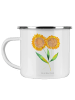 Mr. & Mrs. Panda Emaille Tasse Blume Sonnenblume ohne Spruch in Weiß