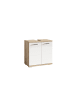 byLiving Waschbeckenunterschrank NEBRASKA in Sonoma Eiche / Weiß - (B) 60 x (H) 59 x (T) 31,5 cm