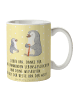 Mr. & Mrs. Panda Geschenktasse Pinguin Opa Enkel mit Spruch in Gelb Pastell