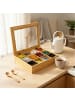 relaxdays Teebox in Natur - (B)28 x (H)8 x (T)23 cm