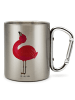 Mr. & Mrs. Panda Thermobecher Flamingo Stolz ohne Spruch in Silber