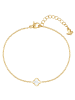 Glanzstücke München Armband Kleeblatt aus Edelstahl mit Perlmutt in gelbgold