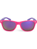 styleBREAKER Nerd Sonnenbrille in Pink-Lila / Lila verspiegelt