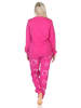 NORMANN Langarm Kuschel Interlock Schlafanzug Langarm Herz Optik - 87251 in pink