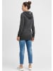 Oxmo Kapuzensweatjacke OXVicky Sweat Zip-Hoodie Long in Grau
