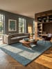 KADIMA DESIGN Teppich Wolle Handgetuftet ALNE Wohnzimmer Modern Wohnlich in Türkis