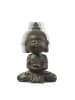 MARELIDA LED Solar Buddha Wackelfigur Gartenfigur H: 19cm Lichtsensor in anthrazit