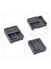 relaxdays 2 x Besteckkasten in Dunkelgrau - (B)23,5 x (H)6,5 x (T)31,5 cm