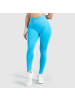 SMILODOX Leggings Amaze Scrunch Pro in Hellblau Melange