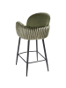 Beliani 2-tlg Barhocker AMITY in Grün/Schwarz