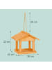 relaxdays Vogelfutterhaus in Orange - (B)26 x (H)22 x (T)22 cm