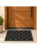 relaxdays Fußmatte in Schwarz - (B)75 x (T)45 cm