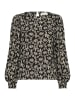 Kaffe Langarm-Bluse KArikka Regular fit in Black/Feather Gray Floral