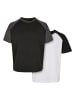 Urban Classics T-Shirts in white/black+black/charcoal