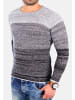 RESLAD Strickpullover Colorblock in schwarz