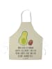 Mr. & Mrs. Panda Schürze Avocado Kern rollt mit Spruch in Gelb Pastell