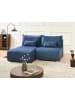 Beliani Modulsofa NERBO in Blau/Braun - (W) 200 x (H) 97 x (L) 154 cm