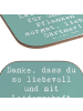 Mr. & Mrs. Panda Glasuntersetzer Spruch Lieber Gärtner mit Spruch in Meeresbrise