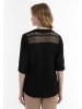 Usha Damen Blusenshirt Mit Spitze in Schwarz