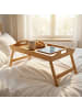 relaxdays 4 x Betttablett in Natur - (B)60 x (H)23 x (T)30 cm
