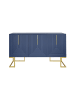 ABRIHOME 3-türiges Sideboard mit verstellbaren Regalen in Navy Blau