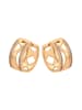 faina Women Huggie Earrings in Rose Gold White