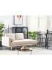 Beliani 3-tlg Chaiselongue MIRAMAS in Beige/Gold linksseitig