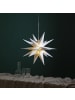 MARELIDA LED 3D Stern Faltstern Leuchtstern D: 57cm mit E27 Timer Außen in weiß