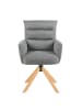 DUBI Möbel 2er-Set: Drehstuhl Mika-Jule in Grau - (B)59 x (H)94 x  (T)66 cm