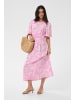 Kaffe Kleid KAmarlo Tight fit in Pink Frosting Chalk Leafs