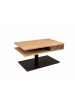 58 aufm Kessel COUCHTISCH höhenverstellbar Clem 90x49x60 Furnier Schwarz/Wildeiche