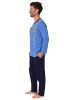 NORMANN Schlafanzug langarm Pyjama - 77885 in blau