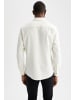 DeFacto Langarmshirt MODERN FIT in Off Weiss