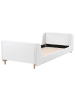 Beliani Einzelbett LAYE in Weiß/Heller Holzfarbton - (W) 100 x (H) 58 x (L) 216 cm