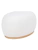 House Nordic Pouf MANHATTAN Weiß Bouclé Oval 88x54 cm