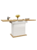 ABRIHOME Esstisch in Weiß Ausziehbar 110-140x80 cm Klappbar mit 3 Ablageebenen 