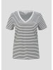 s.Oliver T-Shirt kurzarm in Schwarz-weiß