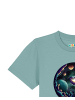 wat? Apparel T-Shirt Urknall in Teal Monstera