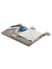 Beliani Kuscheldecke KOTTAYAM in Grau/Blau/Beige - (W) 130 x (H) 1 x (L) 180 cm