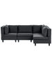 Beliani 4-tlg Ecksofa UNSTAD in Schwarz/Schwarz