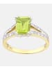 Diamant L'éternel Ring aus 375 Gelbgold mit Diamant mit Granat