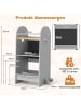 COSTWAY 3 in 1 Lernturm Kinder in Grau