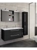 ebuy24 Badmöbelset BudasiSS Schwarz 111 x 47 cm