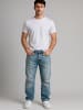 Humy Baggy Jeans im Loose Fit mit Used Details A&S in Hellblau
