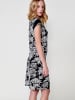 KOROSHI Tropisches print-kleid in kurzer lÃ¤nge in SCHWARZ