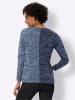 Sieh an! Langarm-Pullover in marine-eisblau-meliert