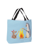 Mr. & Mrs. Panda Shopper Tasche Pinguin Lagerfeuer ohne Spruch in Eisblau