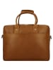 Dermata Aktentasche Leder 39 cm Laptopfach cognac